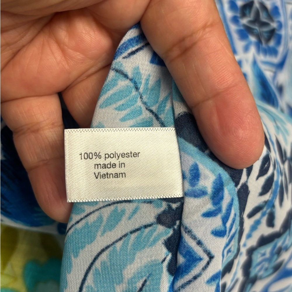 Lane Bryant Blue Patterned Swim Cover-Up - Picture 6 of 7